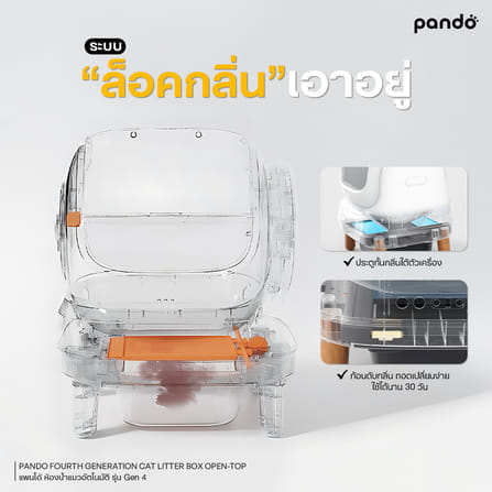 ห้องน้ำแมวอัตโนมัติ PANDO รุ่น GEN4 LITTER BOX OPEN-TOP /_5